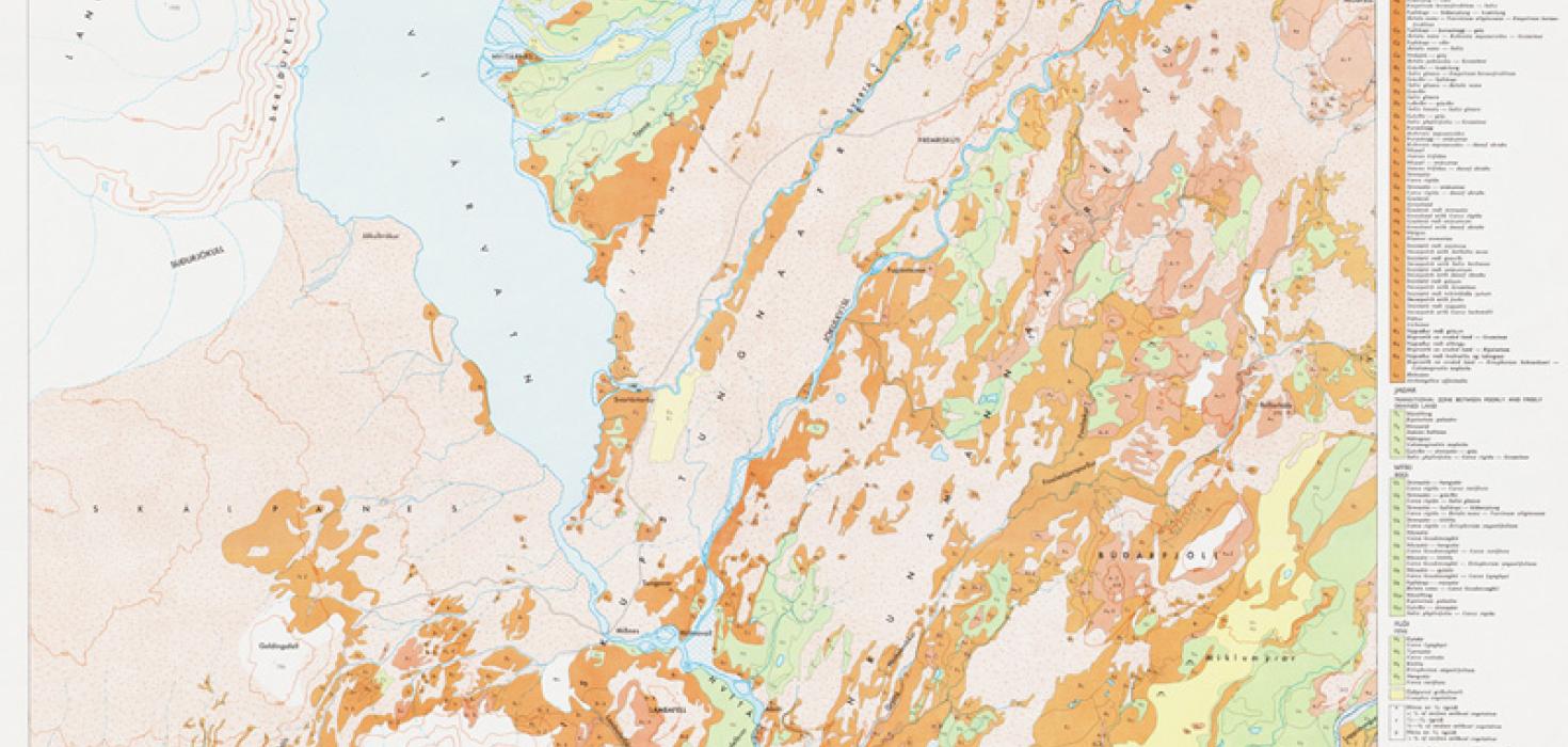 Gróðurkort af Íslandi (Rala) 1:40.000 - Hvítárvatn