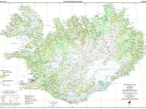 Gróðurkort af Íslandi 1:500 000
