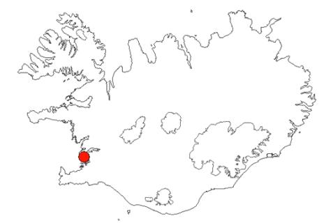 Andríðsey á Íslandskorti