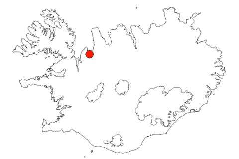 Hóp-Vatnsdalur á Íslandskorti