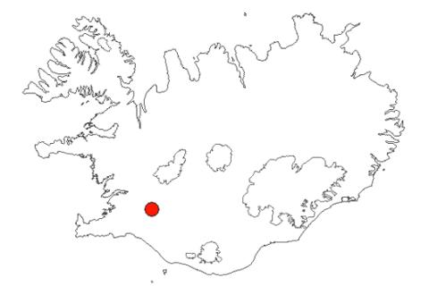Laugarvatn-Apavatn-Brúará á Íslandskorti