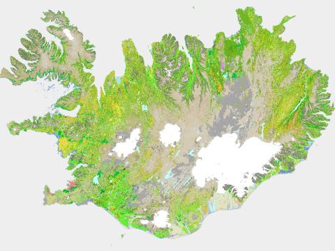 Skjáskot af 3. útgáfu vistgerðakorts NÍ