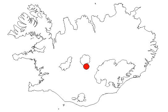 Location of area Þjórsárver in iceland