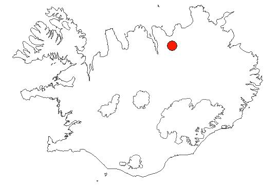 Location of area Vestmannsvatn in iceland