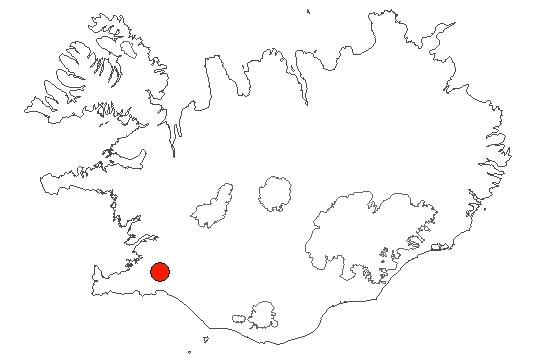 Location of area Hengladalir in iceland