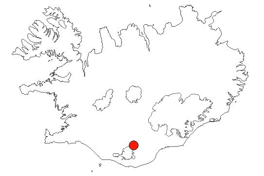 Location of area Hólmsá in iceland