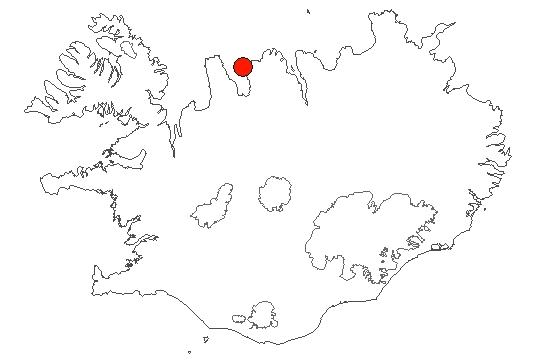 Location of area Málmey in iceland