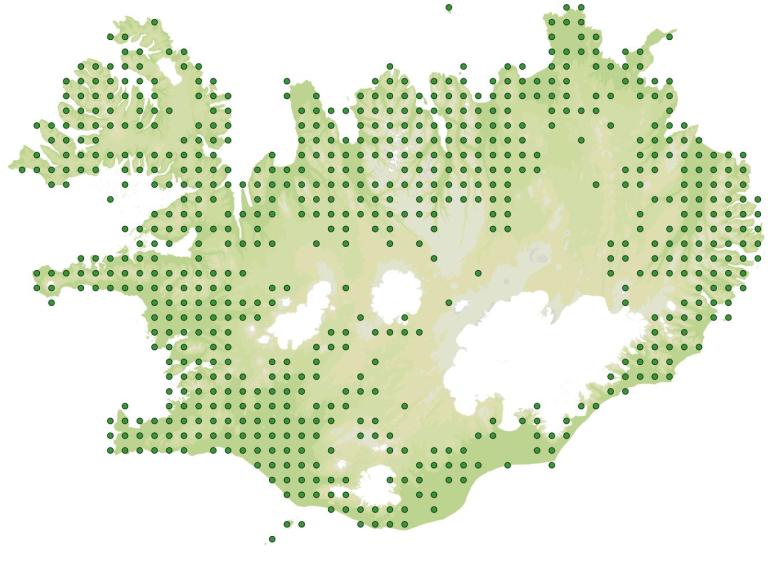 Útbreiðsla - Hálíngresi (Agrostis capillaris)