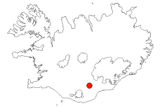 Location of area Lauffellsmýrar in iceland