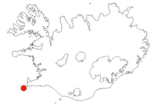 Location of area Eldey in iceland
