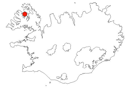 Location of area Vigur in iceland