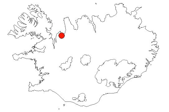 Location of area Hóp-Vatnsdalur in iceland