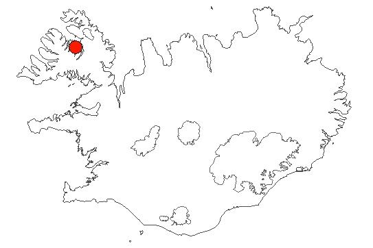 Location of area Ísafjarðardjúp in iceland