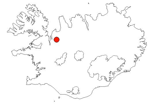 Location of area Kolufossar in iceland