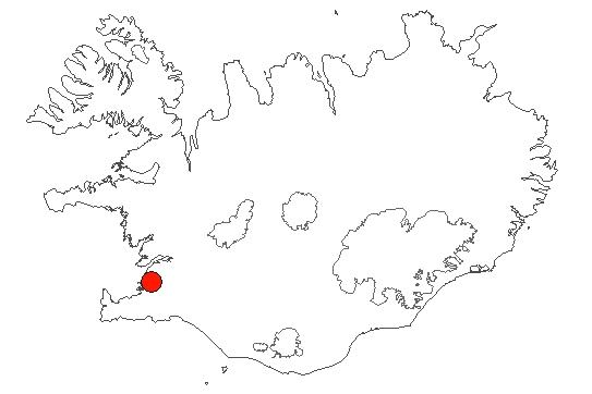 Location of area Blikastaðakró-Leiruvogur in iceland