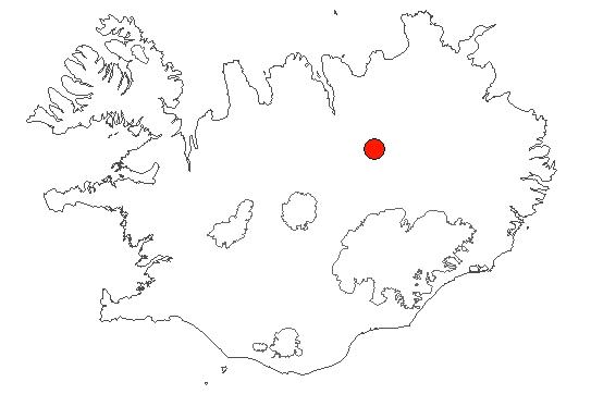 Location of area Svartá-Suðurá in iceland
