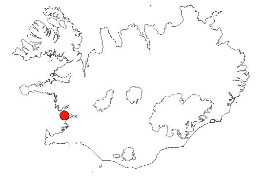 Location of area Grunnafjörður in iceland