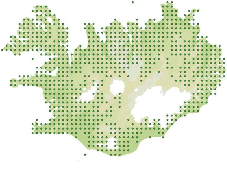 Útbreiðsla - Ljónslappi (Alchemilla alpina)