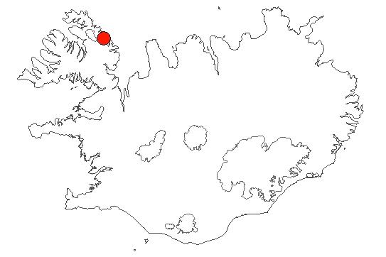 Location of area Fossar í Rjúkanda, Hvalá og Eyvindarfjarðará in iceland