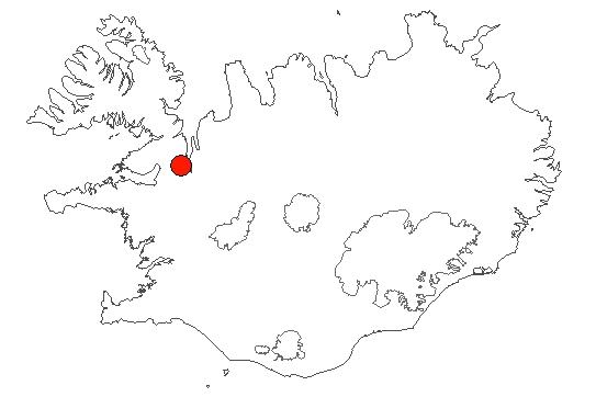 Location of area Laxárdalsheiði in iceland