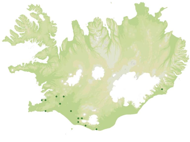 Útbreiðsla - Hagabrúða (Valeriana sambucifolia)