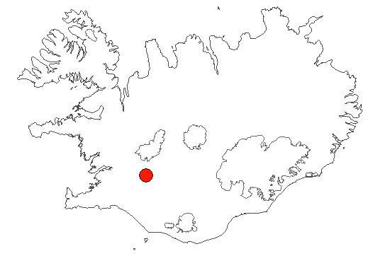 Location of area Almenningur in iceland