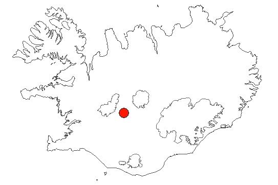 Location of area Miklumýrar in iceland