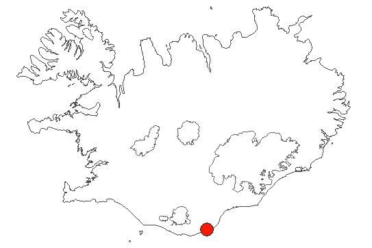 Location of area Kúðafljót in iceland