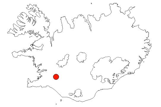 Location of area Laugarvatn-Apavatn-Brúará in iceland