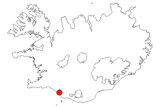 Location of area Skúmsstaðavatn in iceland