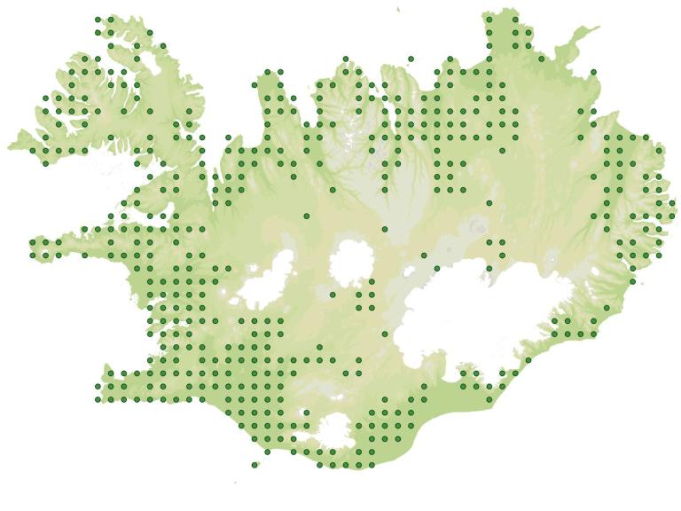 Útbreiðsla - Alaskalúpína (Lupinus nootkatensis)