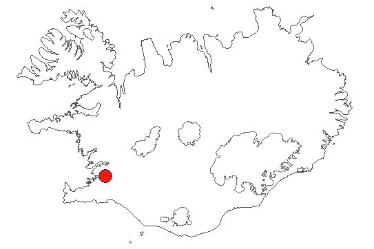 Location of area Leirvogsvatn in iceland