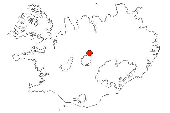 Location of area Orravatnsrústir in iceland