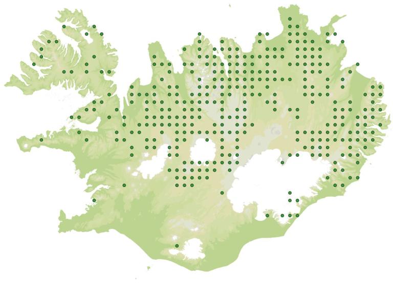 Útbreiðsla - Fjallanóra (Minuartia biflora)