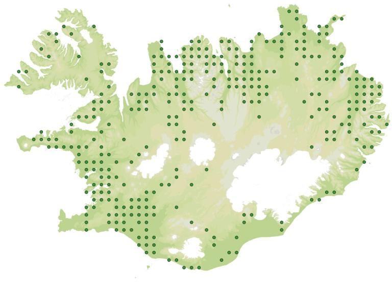 Útbreiðsla - Fergin (Equisetum fluviatile)