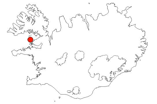 Map of Breiðafjörður Location of area Breiðafjörður in iceland
