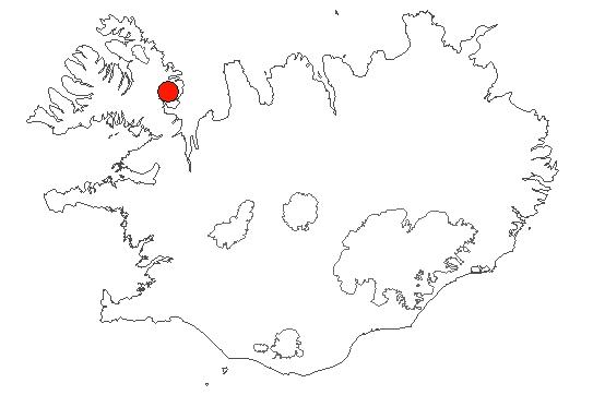 Location of area Goðdalur in iceland