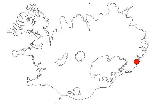 Map of Álftafjörður Location of area Álftafjörður in iceland