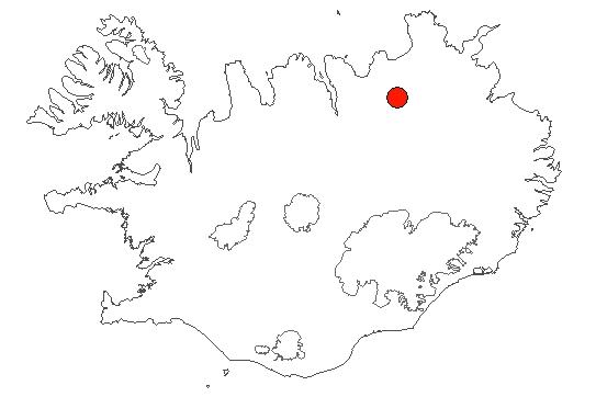 Location of area Leirhnjúkur-Gjástykki in iceland