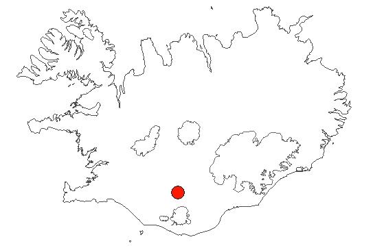 Location of area Torfajökull in iceland