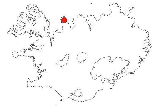 Location of area Skagi in iceland