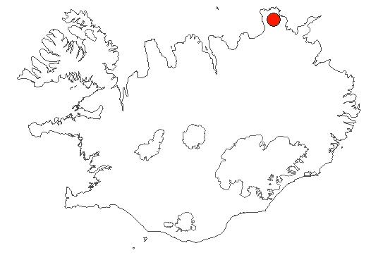 Location of area Melrakkaslétta in iceland