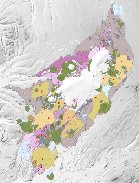 Jarðfræðikort af Vesturgosbelti 2019 - gosmyndun