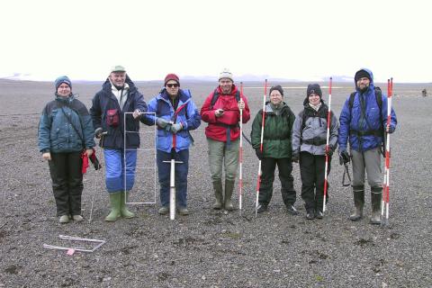 Leiðangursmenn í vistgerðarannsóknum í Þjórsárverum 2002 Leiðangursmenn í vistgerðarannsóknum í Þjórsárverum 2002