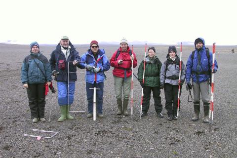 Leiðangursmenn í vistgerðarannsóknum í Þjórsárverum 2002