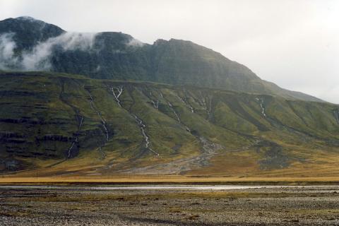 Skriður úr brún Nónbotna við Reyðarfjörð
