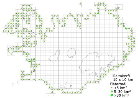 Útbreiðslukort líflitlar sandfjörur