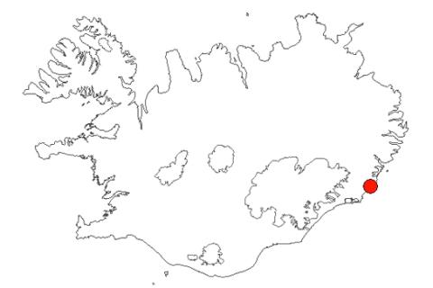 Lónsfjörður á Íslandskorti