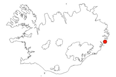 Breiðdalseyjar á Íslandskorti