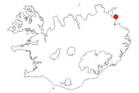 Viðvíkurbjörg á Íslandskorti